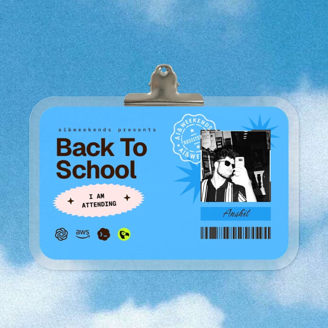 AI & Weekends Back To School — registered to attend.