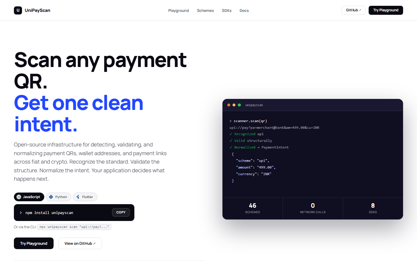 UniPayScan — Universal payment-intent parser