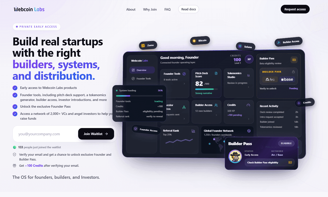 Webcoin Labs — Founder Operating System